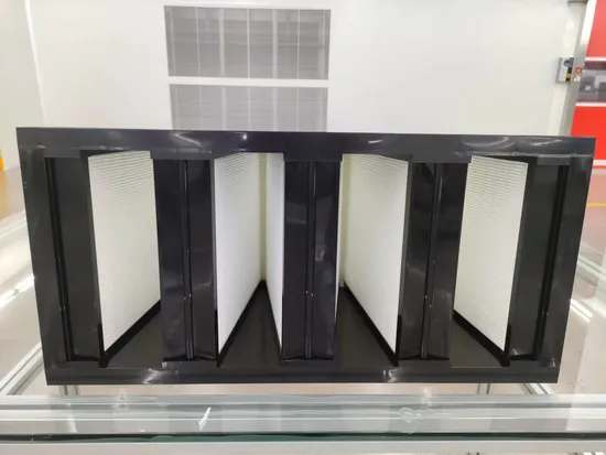 V Cell Ahu HEPA Filter Medium Efficiency Merv13 F7 F8 Plastic Frame Mini