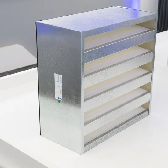 Klimaanlage Industrieller Einzelkopf 5V Zellen-HEPA-Filter V Bank HEPA-Luftfilter Max. Luftfeuchtigkeit: ≦ 100 % Rh