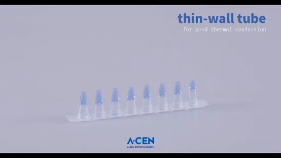 Clear, Nonsterile 0.2ml Laboratory PP PCR 8 Strips Tube with Connect Cap 